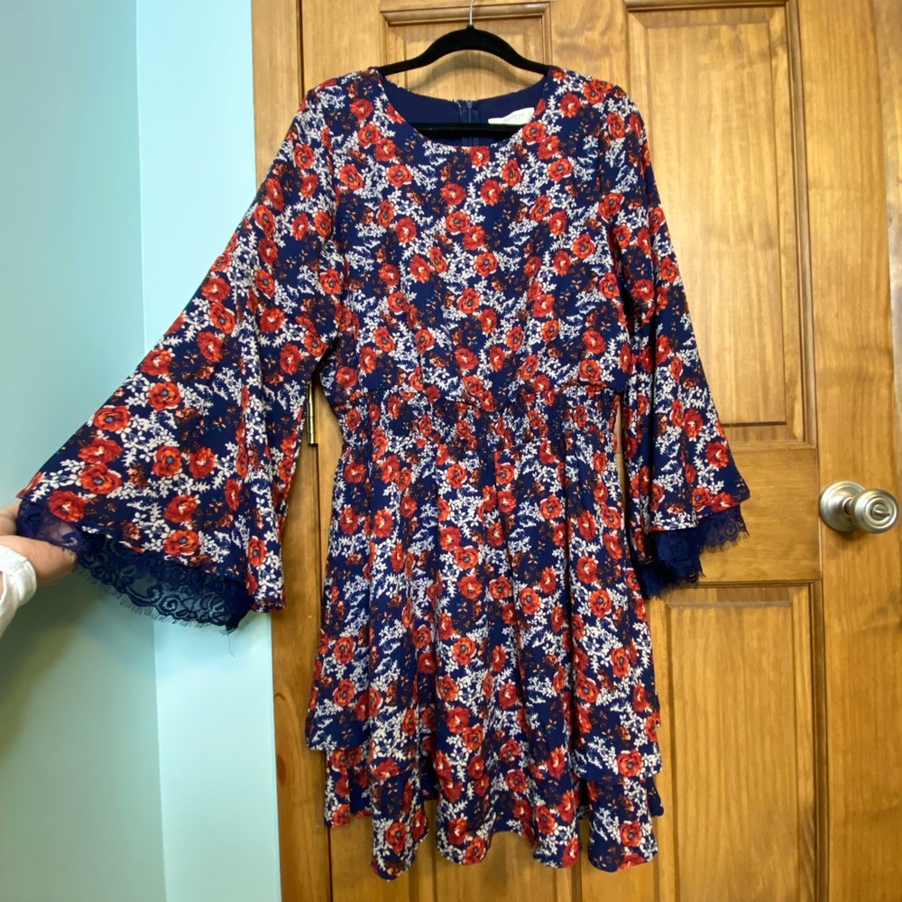 Altar’d State fit & flare, tiered ruffle dress